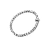 Thick Eka Flex'it Bracelet With Pavé Diamond Rondelle