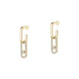 Move Pavé Diamond Link Earrings