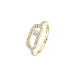 Large Move Uno Pavé Diamond Ring