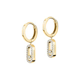 Move Uno Diamond Hoop Earrings