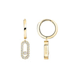 Move Uno Diamond Hoop Earrings
