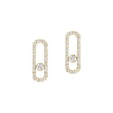 Move Uno Long Pavé Diamond Earrings