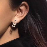 Move Uno Long Pavé Diamond Earrings