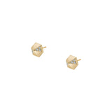 Pyramid Diamond Stud Earrings