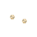 Pyramid Diamond Stud Earrings