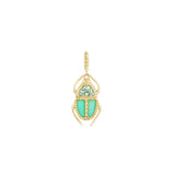 Mini Green Amethyst & Chrysoprase Scarab Charm