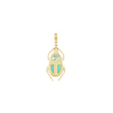 Mini Green Amethyst & Chrysoprase Scarab Charm