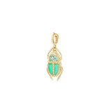 Mini Green Amethyst & Chrysoprase Scarab Charm