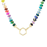 Open Bail Rainbow Bead Foundation Necklace