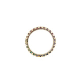 Skinny Talisman Rainbow Gemstone Stacking Ring