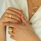 Mini Snail Diamond Ring