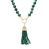 Open Bail XL Malachite Bead Foundation Necklace