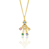 Joy Heart Mini Robot Charm Necklace