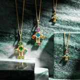 Vita Heart Mini Robot Charm Necklace