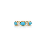 Quinn Turquoise Cabochon & Diamond Eternity Ring