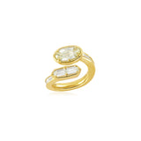 Step Cut Oval Diamond Bypass Eternity Ring