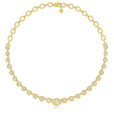 Oval & Pear Cut Diamond Riviera Necklace