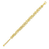 Step Cut Oval & Pear Diamond Station Bracelet