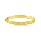 Step Cut Mixed Shaped Diamond Flush Set Bangle