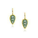 Mixed Shape Diamond Shield Shape Drop Earrings