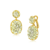 Double Diamond Drop Earrings