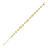 Step Cut Pear Diamond Bracelet