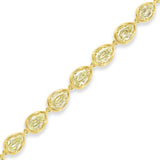 Step Cut Pear Diamond Bracelet