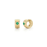 Eleni Emerald Huggie Earrings