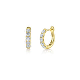 Round Diamond Huggie Earrings