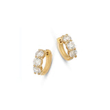 Round Diamond Huggie Earrings