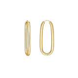Oval Round Hoop Earrings