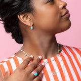 Found Pink Sapphire & Turquoise Cap Cocktail Ring