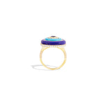 Evolve Lapis, Turquoise, & Blue Sapphire Inlay Cocktail Ring