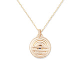 Evolve Pink Sapphire, Mother of Pearl, & Opal Inlay Pendant Necklace