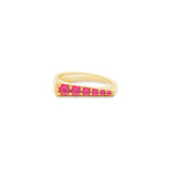 Spark Pink Sapphire Tapered Ring