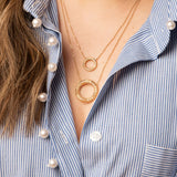 Crew Pink Sapphire Small Circle Pendant Necklace