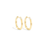 Crew Oval Small Diamond Hoop Earrings