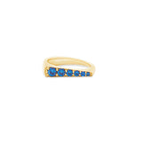 Spark Blue Sapphire Tapered Ring