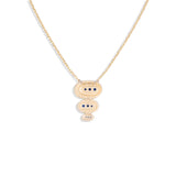 Found Large Amethyst & Blue & Pink Sapphire Nest Pendant Necklace
