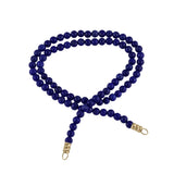 Beaded Lapis Necklace With End Caps