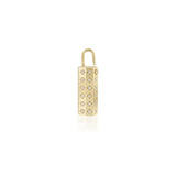 Diamond Octagon Lock Charm