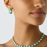 Jaipur Collection Turquoise Hoop Earrings