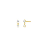 Prong Set Diamond Dangle Stud Earrings