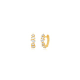 Diamond Multifaceted Mini Huggie Earrings