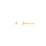 Mini Solitaire Diamond Stud Earrings