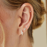 Mini Solitaire Diamond Stud Earrings