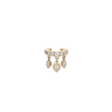 Triple Teardrop Sophia Diamond Shaker Pavé Ear Cuff