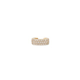 Three Row Pave Diamond Ear Cuff