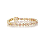 Multi-Shape Bezel Set Sapphire Tennis Bracelet