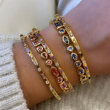 Multi-Shape Bezel Set Sapphire Tennis Bracelet